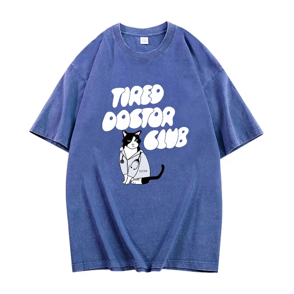 Washed Vintage Graphic Print T-Shirt – Unisex Oversized Hip-Hop Streetwear Tee - Image 6