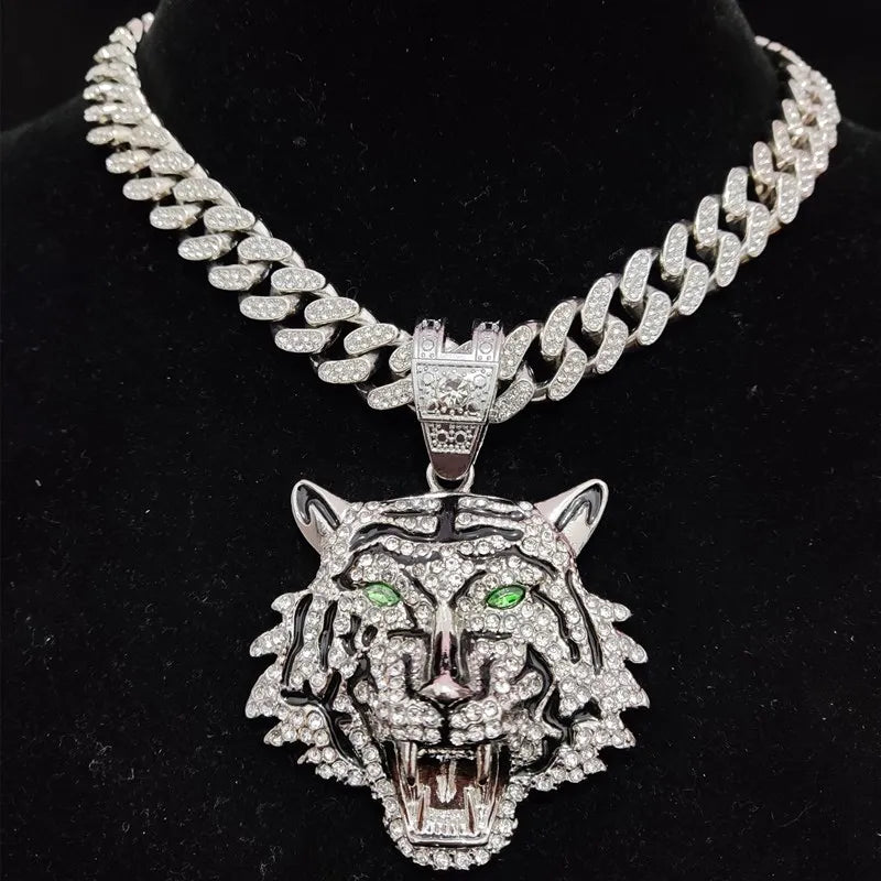 Hip Hop 3D Tiger Pendant Necklace - Image 2