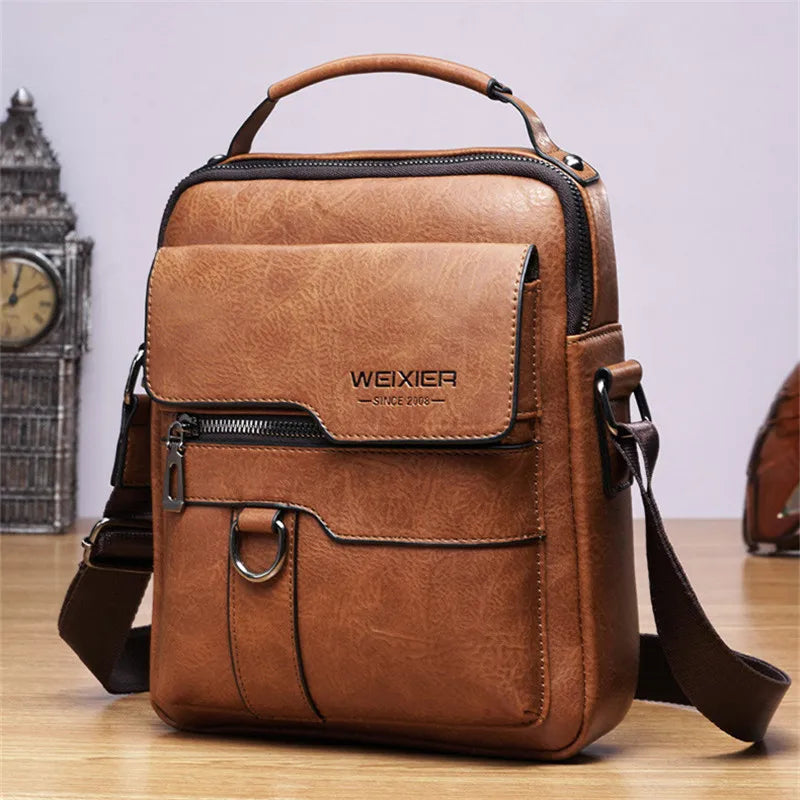 Men’s Durable Leather Shoulder Bag – High-Quality Crossbody Sling for Travel & Daily Style