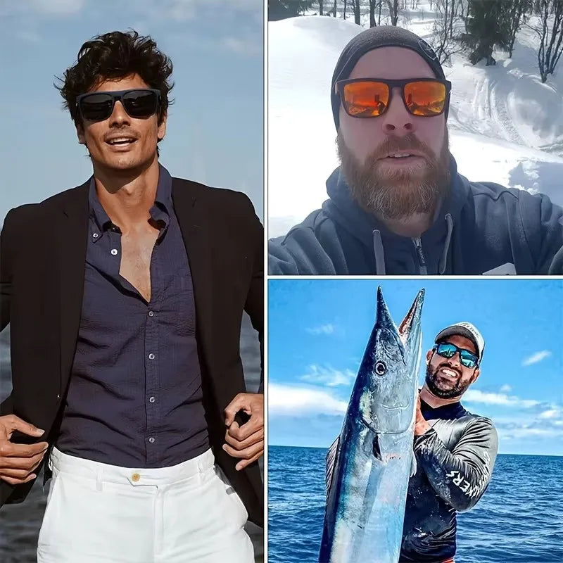 Vintage Square Polarized Sunglasses – Unisex Luxury Driving & Fishing Eyewear with UV400 Protection - Image 4