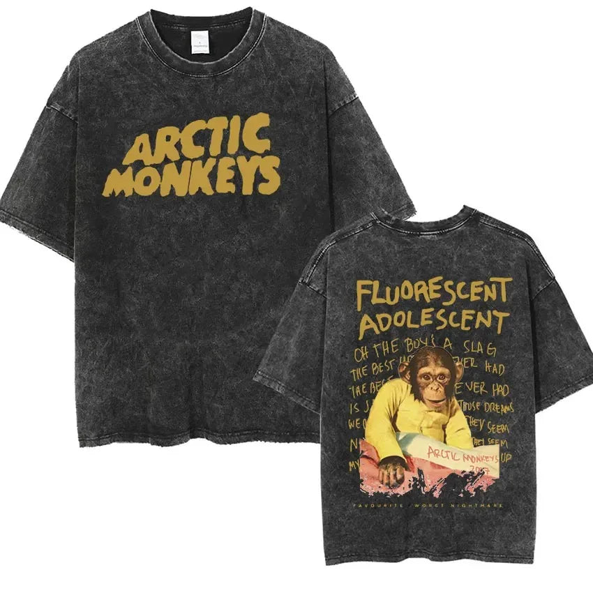 Retro Rock Arctic Monkeys Music Album Graphic T-Shirt - Image 19