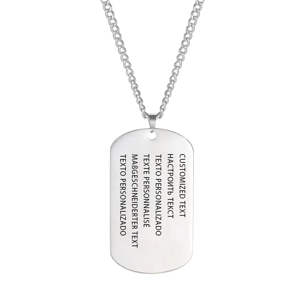 Personalized Military Dog Tag Necklace – Custom Stainless Steel Soldier Bar Chain for Men - Image 8