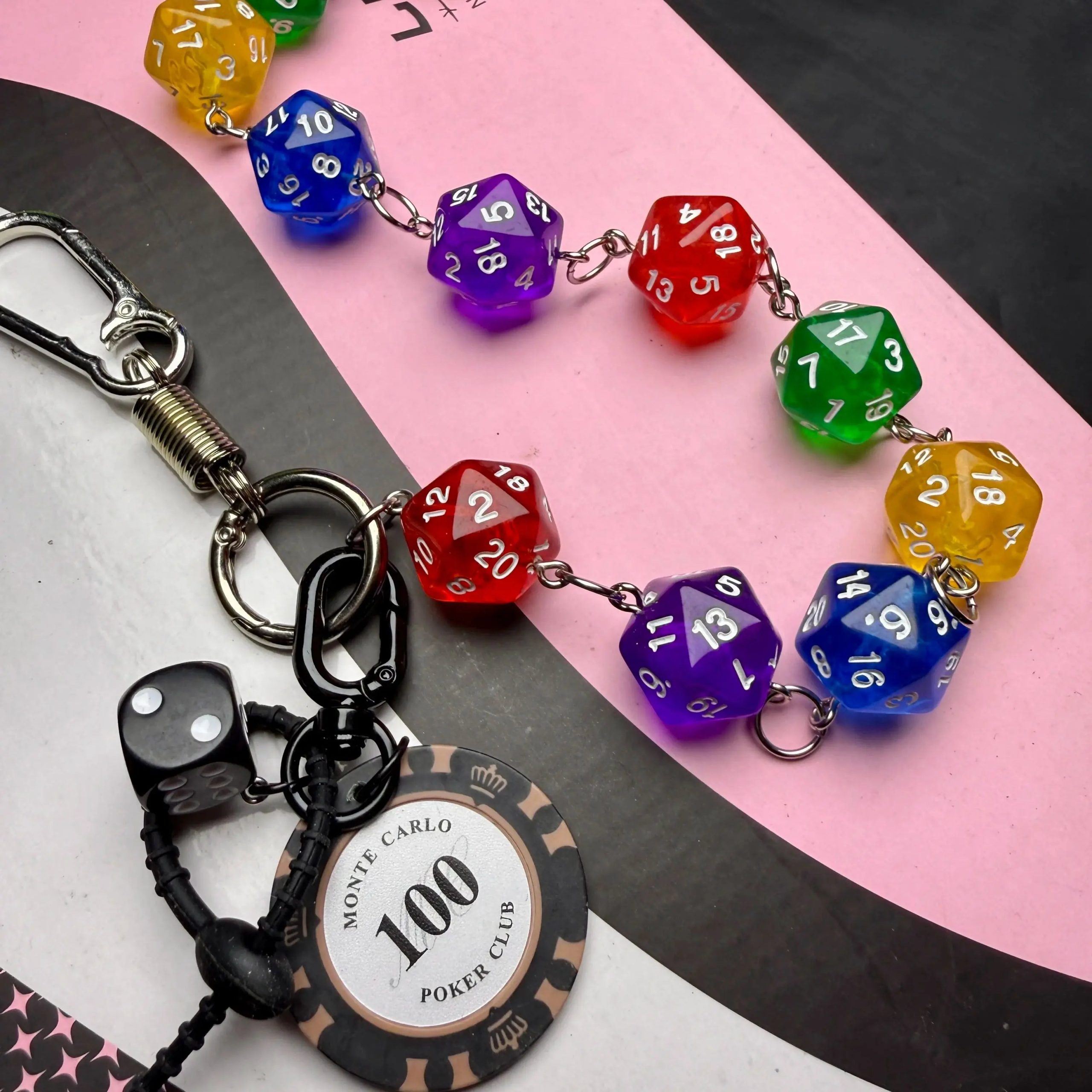 Limited Edition 3-in-1 Billiards-Themed Chain – Pants Chain, Bag Charm & Necklace Accessory - Image 4