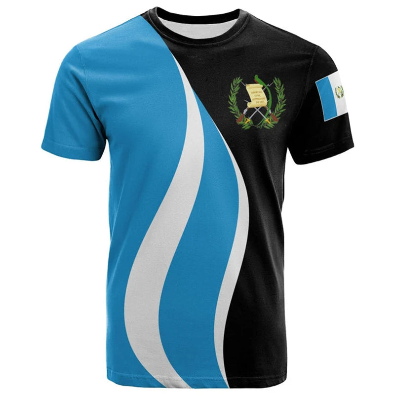 3D Printed Guatemala Flag T-Shirt – Oversized Streetwear Tee for Men - Image 7