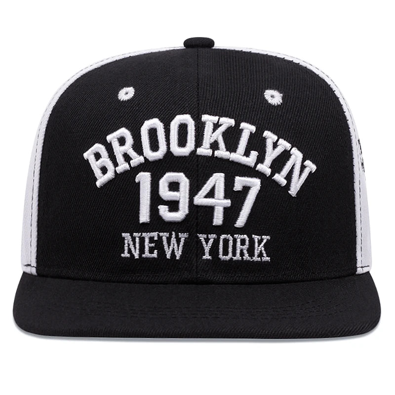 1947 Brooklyn Embroidery Snapback Hat – High-Quality Adjustable Baseball Cap for Men - Image 3