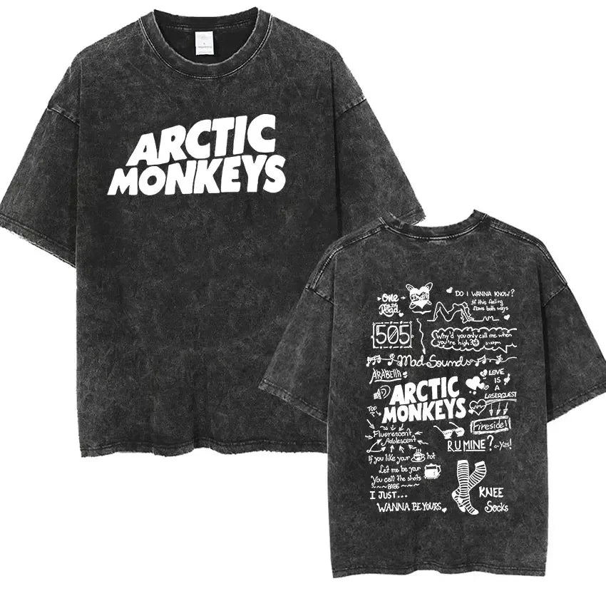 Retro Rock Arctic Monkeys Music Album Graphic T-Shirt - Image 20