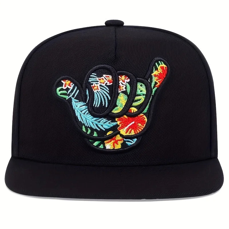 Finger Embroidery Hip Hop Baseball Cap – Unisex Cotton Trucker Snapback for Outdoor & Street Style - Image 2