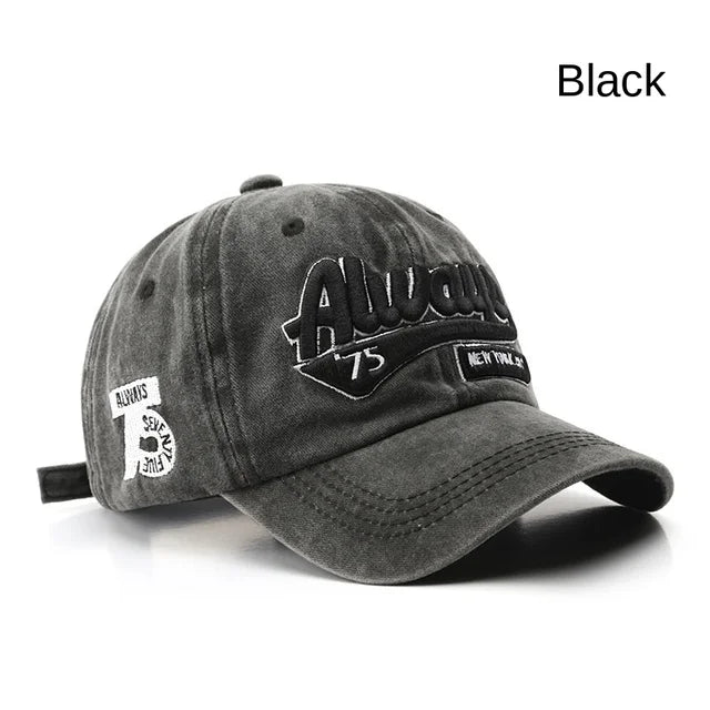 Vintage Washed Letter Embroidered Baseball Cap – Unisex Snapback Hat for Summer & Hip Hop Style - Image 15