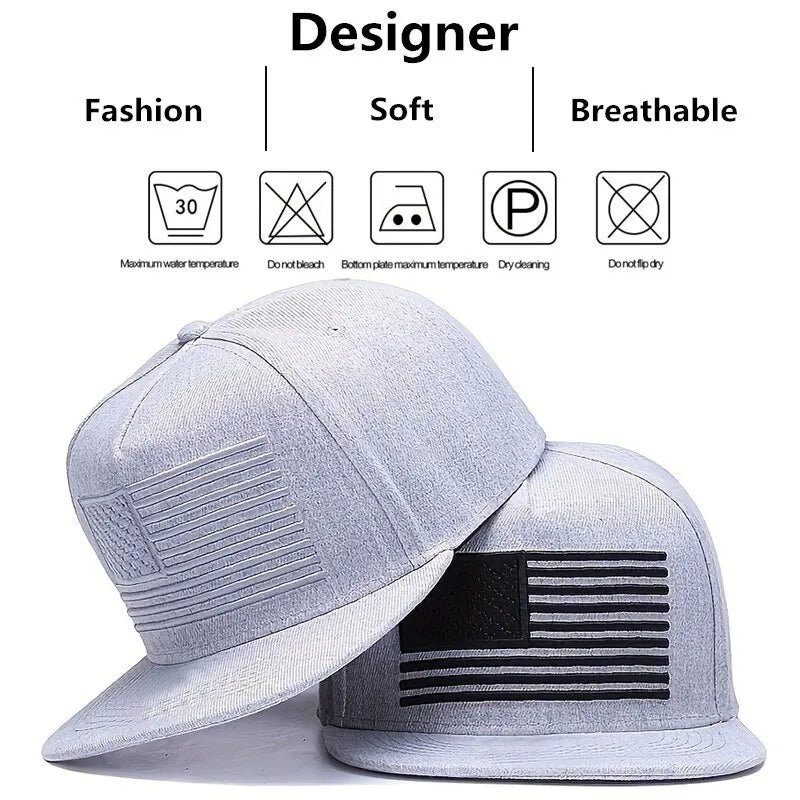 American Flag Embroidered Baseball Cap – Unisex Adjustable Hip-Hop Hat for Outdoor & Casual Wear - Image 6