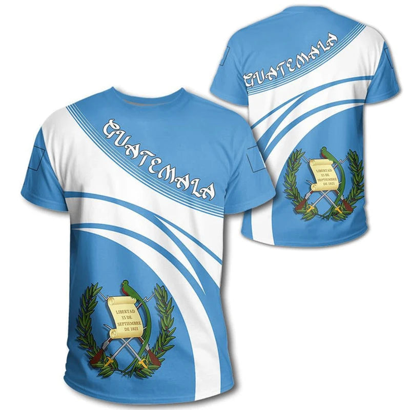 3D Printed Guatemala Flag T-Shirt – Oversized Streetwear Tee for Men - Image 12