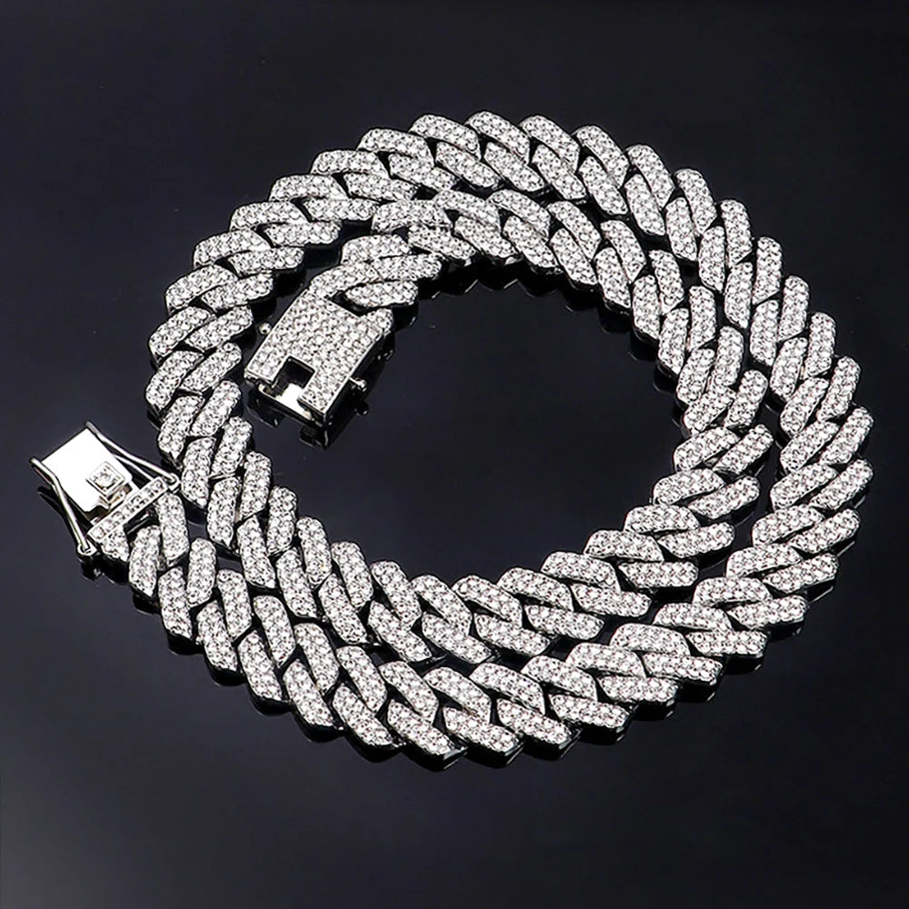 Hip Hop Shiny 15MM Cuban Link Chain Necklace - Image 3