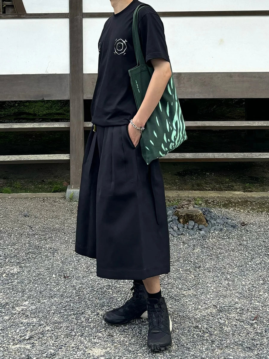 REDDACHiC Unisex Black Baggy Jorts Women Bloomers High Waist Pleated Front Plain Casual Extra-Wide Leg Short Pants Acubi Fashion - Image 3