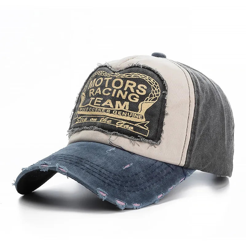 2025 Washed Cotton Distressed Baseball Cap – Unisex Snapback Dad Hat for Street & Motor Style - Image 7