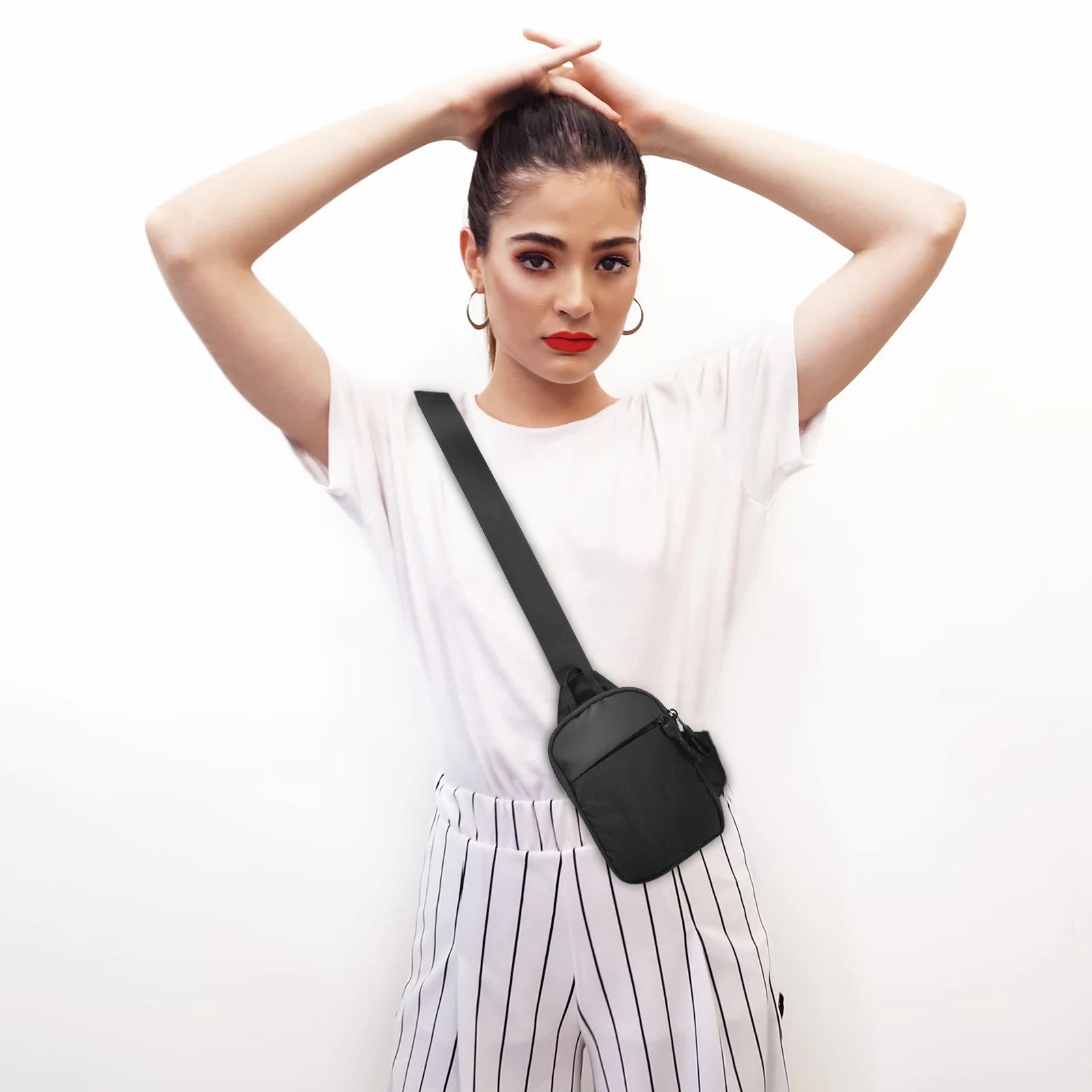 Mini Nylon Crossbody Bag – Lightweight Portable Satchel for Men & Unisex Use - Image 3