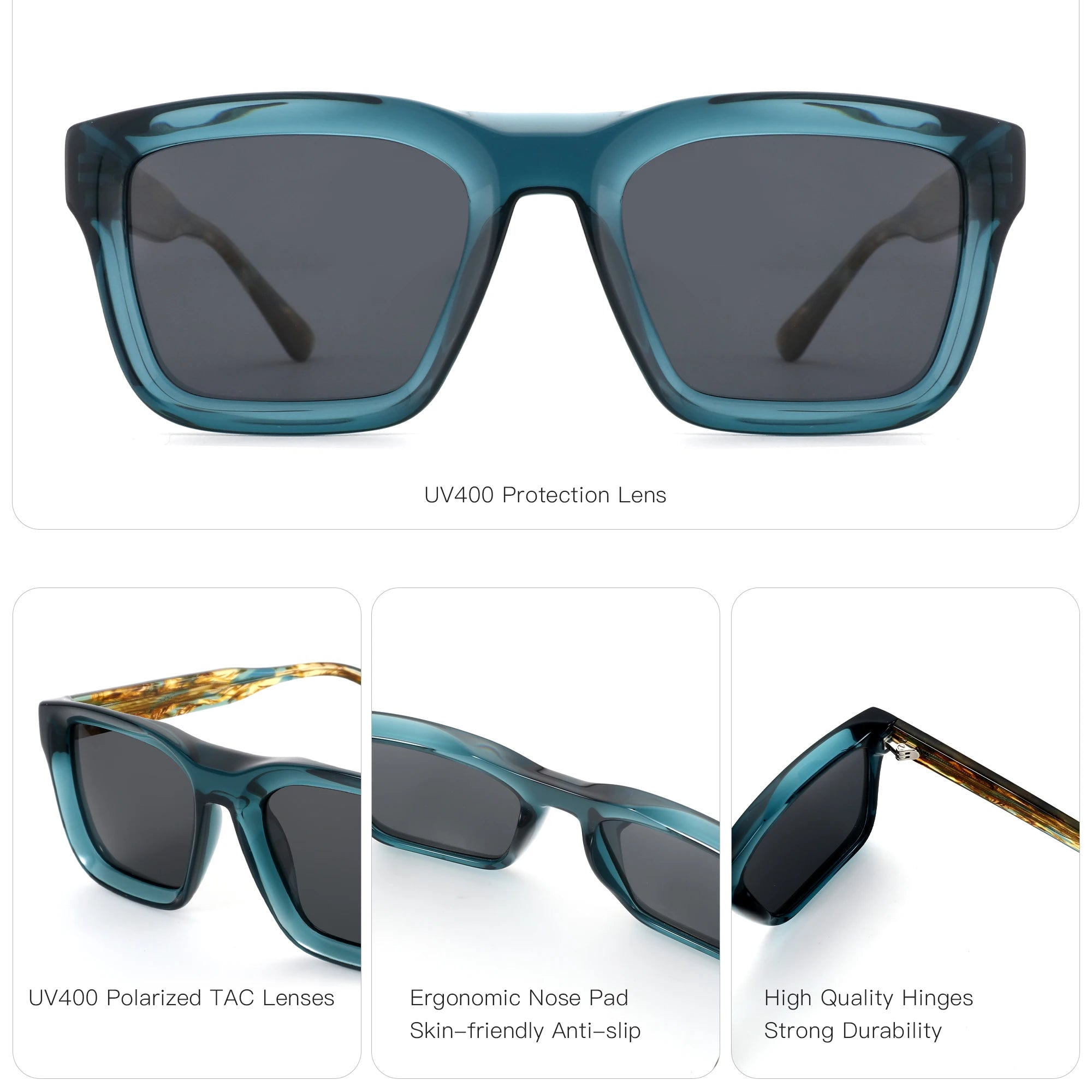 BLUEMOKY Fashion Square Prescription Sunglasses – Polarized Optical Shades for Women - Image 5