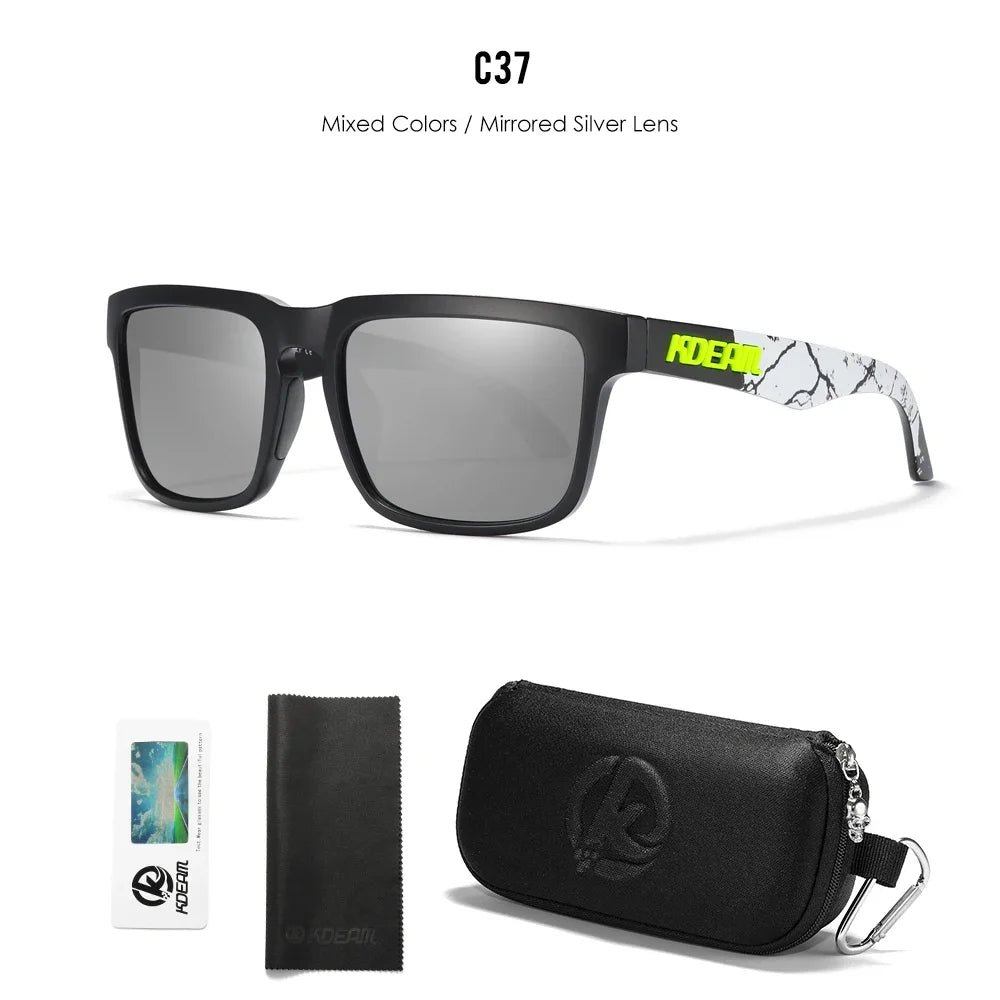 KDEAM Polarized Square Sunglasses – Unisex Outdoor UV400 Shades with Zipper Case - Image 21