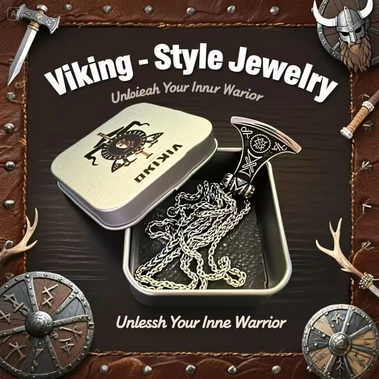 316L Stainless Steel Viking Rune Pendant Chain Necklace For Men – Viking Jewelry Accessories - Image 13
