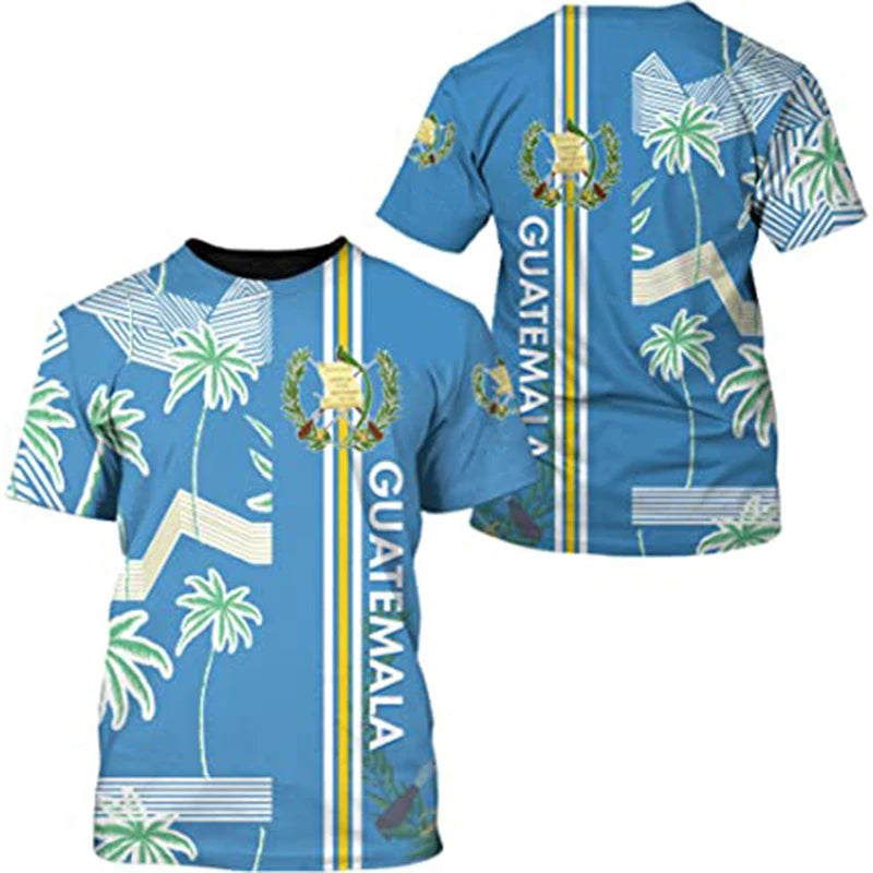 3D Printed Guatemala Flag T-Shirt – Oversized Streetwear Tee for Men - Image 8