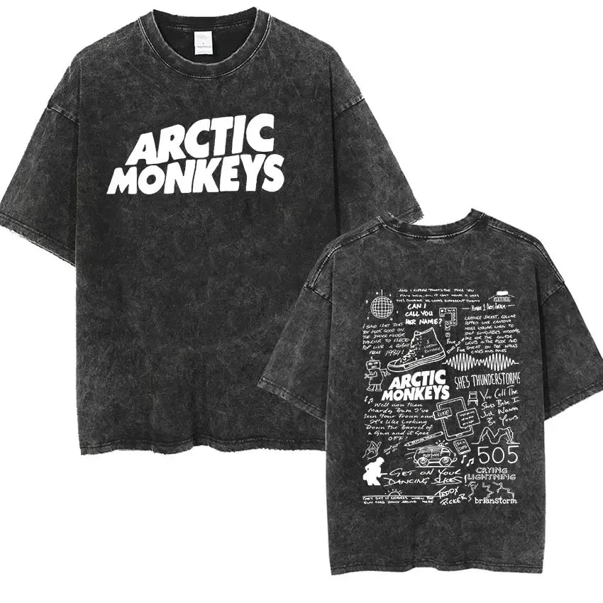 Retro Rock Arctic Monkeys Music Album Graphic T-Shirt - Image 9