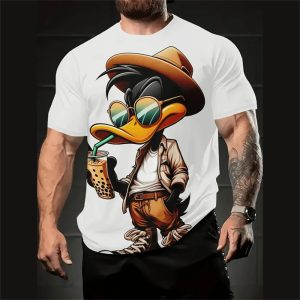 Funny Cartoon 3D Print T-Shirt – Men’s Oversized Breathable Streetwear Tee