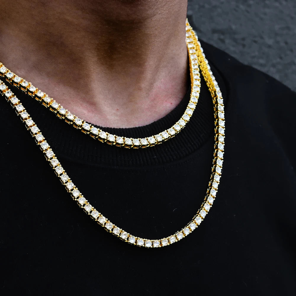 New Classical 4MM Tennis Chain Iced Out Necklace - Image 5