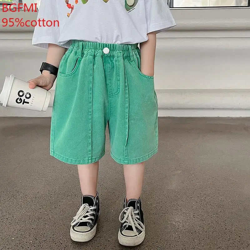 2-9Y Boys Pure Cotton Shirt and Green Shorts 2-piece Summer Shirt Short Sleeved Shorts Set 2025 Baby Boy Beach Vacation Clothes - Image 6