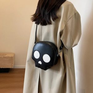Novelty Halloween Ghost Bag – Gothic Crossbody Shoulder Purse for Women & Girls