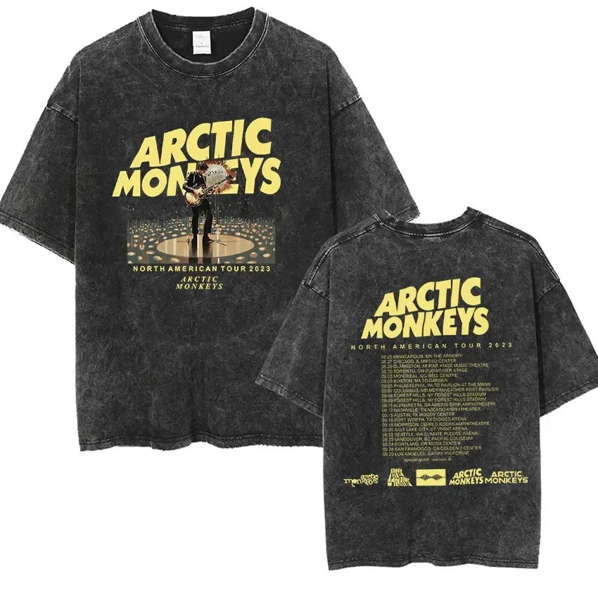 Retro Rock Arctic Monkeys Music Album Graphic T-Shirt - Image 22