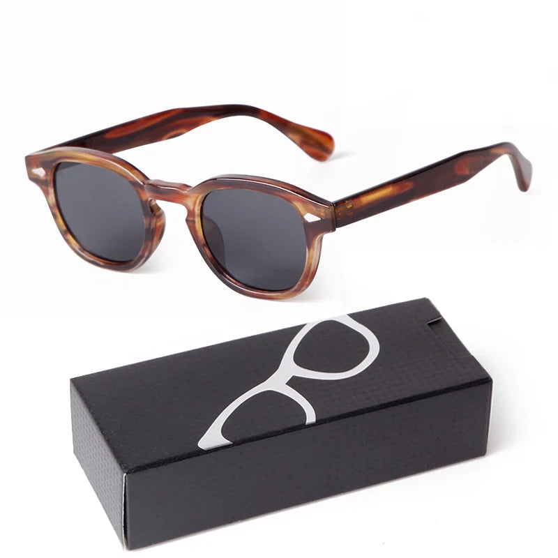 Fashion Gradient Blue Small Round Sunglasses – Unisex Vintage-Inspired Designer Eyewear - Image 23